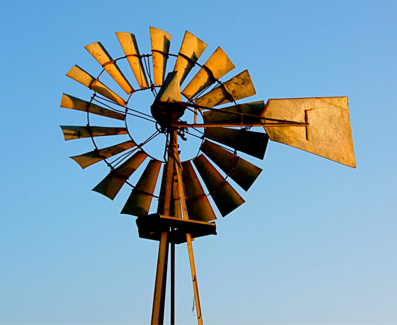 Old Windmill, Old Wind Turbine