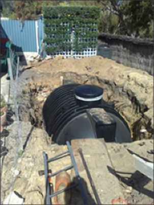 below ground rainwater harvesting tank installation