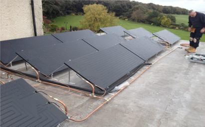 commercial thermodynamic panel on flat roof