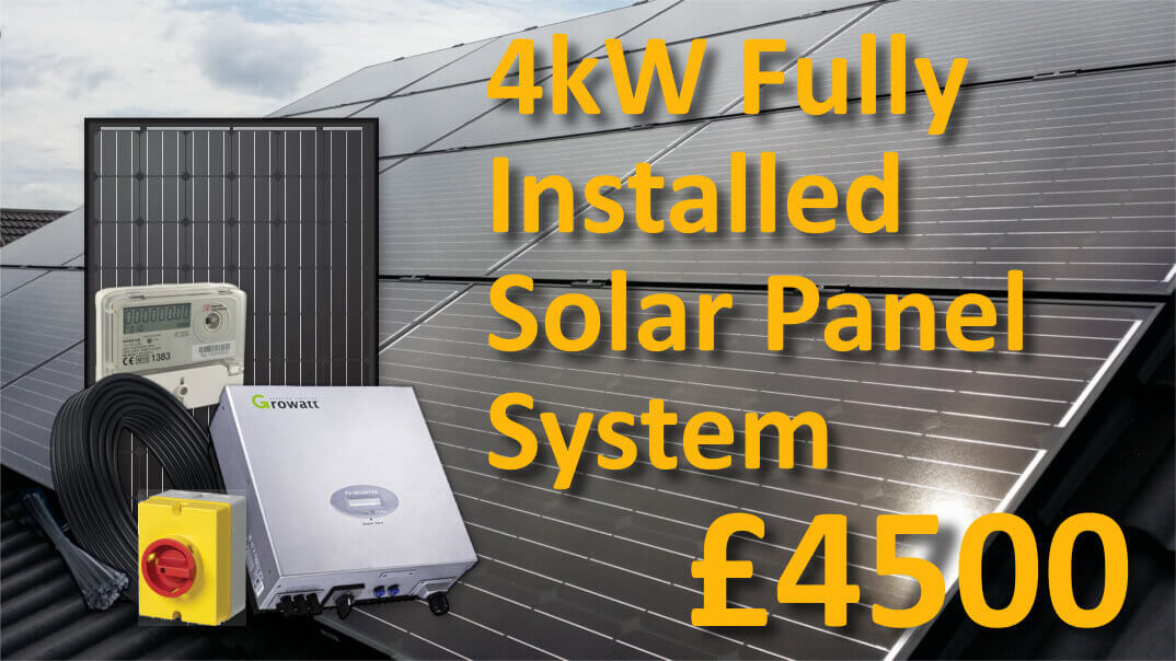 4kW Solar Panel System with Black Panels (x16) Fully Installed and