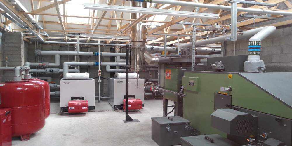 District Heating Biomass Boiler Room