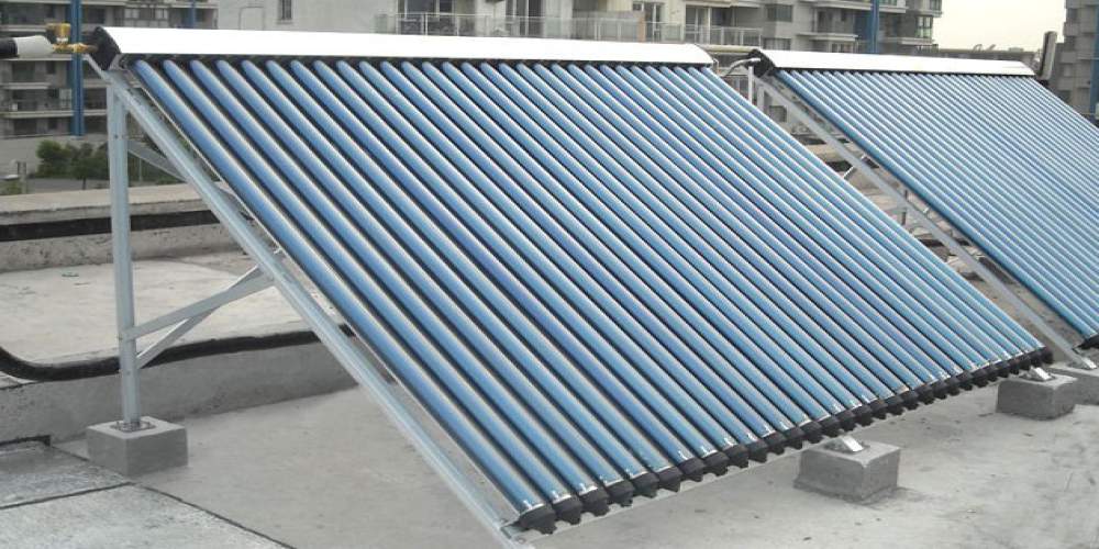 Flat Roof solar thermal mounting